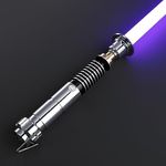 CVCBSER Pixelversion Dueling Lightsaber, Motion Control Smooth Swing 34 Sound Fonts with Infinite Color Changing, Premium Metal Handle Light Saber for Adults and Boys Gift