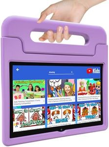 VNEIMQN Kids Tablet, 10.1 Inch Tablet for Kids Android 14, 64GB Octa-Core, WiFi, Big Battery, Kids Space, Parental Control 1280 * 800 HD Display Children Tablets Purple