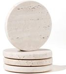 Travertine Marble Coasters - Set of