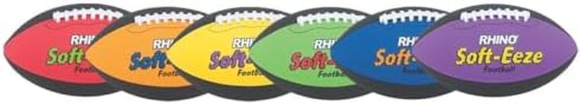 Champion Sports Rhino Skin Soft EEZE Footballs, Set of 6