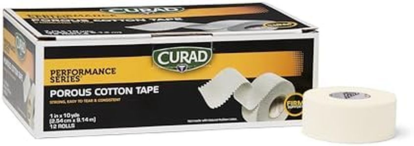Curad Performance Series Premium Porous Cotton Tape, 1" x 10 yd. Box of 12
