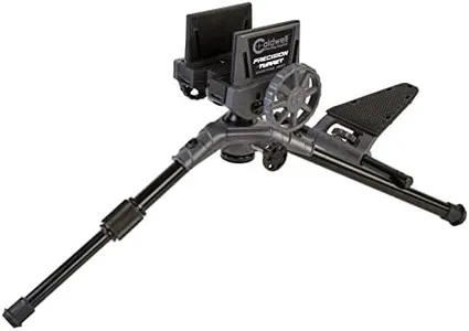 Caldwell Precision Turret Rest with Adjustable Ambidextrous Swivel Design and Detachable Magazine Rest with Pistol Grip Attachment for Rifles, Shot Stabilization, and Target Shooting