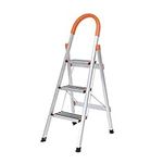 soges Aluminum Step Ladder Lightweight Multi Purpose Portable Folding Home Ladder 3 Step,JF-003-CA