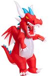 Spooktacular Creations Inflatable Costumes for Adult, Dragon Air Blow Up Costumes, Full Body Dinosaur Costume with 3D Horn Wing for Halloween Costume Parties