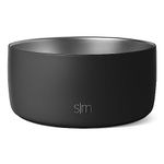 Simple Modern Stainless Steel Pet Bowl for Dogs & Cats | Insulated Stainless Steel Food Bowls for Dog Cat | Bentley Collection | Medium (32oz) | Midnight Black