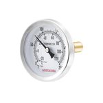 GOATACURA Hot Water Bimetal Thermometer, 2-1/2" Dial Size, 1-3/4" Lead-Free Brass Stem, 1/2" NPT Back Mount, 0-250 Deg F/-20-120 Deg C, 2% Accuracy