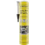 Stanley High-Temp RTV Silicone Gasket Maker - Oil, Vibration and Heat Resistant Black Silicone Sealant for Automotive Valve Covers and Engine Parts, 10.1 fl.oz. Black, 1 Pack