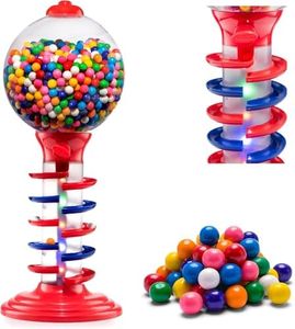 Big Light and Sound Spiral Gumball Bank - 21" - Gumballs Included - Kids Twirling Style Candy Dispenser - Birthday Parties, Novelties, Party Favors and Supplies