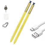 2 PCS Galaxy Note 9 Stylus Replacement for Samsung Galaxy Note 9 SM-N960 Pen (Without Bluetooth) +Tips/Nibs+Eject Pin (Yellow)