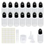 Omawrf 20 Pack 30ml Plastic Dropper Bottle, Plastic Empty Squeezable Dropper Bottles Eye Dropper Dispenser Paint Dropper Bottles with Funnel Measuring Cup Label Transfer Pipette