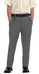 Gioberti Boys Flat Front Dress Pants, Gray, 8