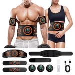 NEWENMO ABS Trainer Muscle Stimulator,EMS Muscle Stimulator Machine Abdominal Muscle Stimulator Trainer Machine for Men or Women,Tactical X ABS Stimulator 2023 with 8 Modes 25 Intensities