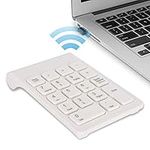 Dilwe Numeric Keypad, 2.4G wireless number pad, Portable Financial Accounting Number Keyboard Computer Accessory for Laptop/PC/Desktop/Notebook 5.04 x 5.24in