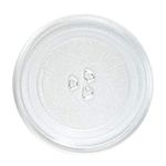 12.4" GE Microwave Glass Plate, Microwave Glass Turntable Plate Replacement, 12 1/25" Plate Equivalent to G.E. WB39X10002, WB39X10003