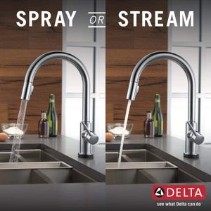 Delta Trinsic Touch Kitchen Faucet – Arctic Stainless Steel