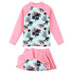 ZNYUNE Kids Girls UPF 50+ UV Sun Protection Rash Guard Swimsuit Long Sleeves Flower Summer Swimming Beach Costume S323 CocoTree 12A