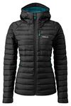 Rab Women's Microlight Alpine Down Jacket for Trekking, Climbing, & Skiing - Black - 12