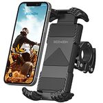 Bike Motorcycle Phone Mount, Beemoon Universal Phone Holder for Bike Motorcycle Scooter Handlebars Fits for Galaxy S22 Ultra S20 S8, iPhone 14 Plus / 13 Pro Max, LG, More 4.7" - 6.8" Smartphones Black