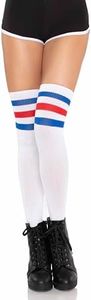 Leg-Avenue Women's-Athletic Three Striped Knee High Socks, Red/White/Blue, One Size