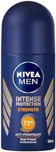 NIVEA MEN Intense Protection Strength Roll On Deodorant (50ml), 72HR Antiperspirant Deodorant for Men, Male Deodorant Roll On with Dual Protect and Fresh Scent