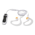 Waterproof MP3 Player for Swimming, IPX8 Waterproof Music Player with Waterproof Earphone, Rechargeable, for Swimming Diving Running (White)