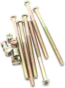 Furniture Bolts and Barrel Nuts binifiMux M8 x 120mm Hex Drive Socket Cap Furniture Barrel Screws Bolt Nuts for Beds Chairs 6Pcs