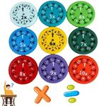 9pcsMath Fidget Spinners, Math Facts Fidget Spinners, Funny Math Learning Fidget Toys for Kids(Multiplication and Division)