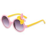 SYGA Kids Goggles, Modern Stylish Polarized Eyewears for Boy's and Girls, Ear Tie Style, Suitable for Age 3 to 8 Years (Pink)