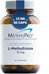 MethylPro 15mg L-Methylfolate - Professional Strength Active Methylfolate, 5-MTHF Supplement for Mood Support & Brain Health - Non-GMO + Gluten-Free with No Fillers (60 Capsules)