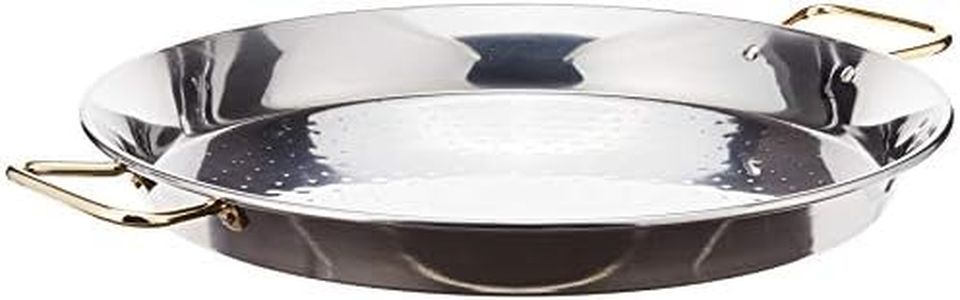 La Paella Garcima 16-Inch Stainless Steel Paella Pan, 40cm Medium Silver