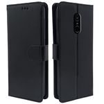 Pikkme Mi Redmi Note 4 Flip Case | Vintage Leather Finish | Inside TPU with Card Pockets | Wallet Stand | Magnetic Closing | Flip Cover for Mi Redmi Note 4 (Black)