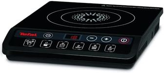 Tefal Everyday Portable Electric Induction Hob, 2 hours timer, 6 functions, 9 power level, 2100W, Kitchen, Student, Cooking, Caravan, Party, Black, IH201840