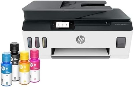 HP Smart -Tank Plus 651 Wireless All-in-One Ink -Tank Printer, up to 2 Years of Ink in Bottles, Auto Document Feeder, Mobile Print, Scan, Copy, Works with Alexa (7XV38A)