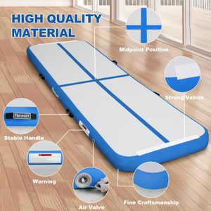 FBSPORT 4M Inflatable Gymnastics Mat – Air Track for Home Training
