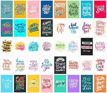 Edition Seidel Set de 40 cartes postales de vie et de moments avec dictons – Cartes avec inscription – Idée de décoration, amour, amitié, vie, motivation, carte d'anniversaire