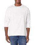 Hanes Men's Beefy Long Sleeve Shirt, White, L