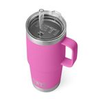 YETI Rambler 25 oz Straw Mug, Vacuum Insulated, Stainless Steel, Wildflower Fuchsia