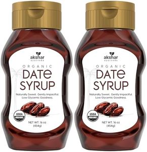 AKSHAR Ayurveda – Pure Date Syrup, Organic, No Sugar Added – Natural Sweetener Made from 100% USDA Raw Organic Dates – Low Glycemic Index, High Fiber Alternative to Sugar, Honey, Maple Syrup (16 oz (2 Pack))