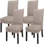 Dining Room Chair Covers Dining Chair Cover Kitchen Chair Covers for Dining Room Set of 4(Khaki, 4)