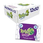 Kandoo Sensitive flushable toilet wipes - Pack of 12, Total 600 wipes