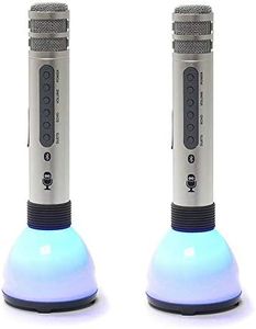 Singing Machine SMM478 Duet Karaoke Microphones with Portable Bluetooth Speaker