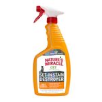 Nature's Miracle JFC Set-in Stain Destroyer for Cats, Removes Deep Stains from Carpet, Sofa, Hard Floors, Oxy Formula for Stubborn Stains for Cats, Fresh Orange Scent, Trigger Spray - 709 ml