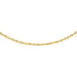 Carissima Gold Women's 9 ct Yellow Gold 1.2 mm Diamond Cut Twist Curb Chain Necklace of Length 61 cm/24 Inch