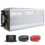 5000 Watt Pure Sine Wave Power Inverter DC 48V to 110V AC Converter with 2 AC Charger Outlets,5V 500mA USB Charging Ports,Car Solar Power Inverters with LCD Display for Home RV Truck