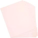 Paper Junkie 12 Sets Pink 8 Tab Dividers for 3 Ring Binder, Paper Binder Separators with Tabs, Bulk Pack of 96 Total Page Dividers for School, Work, Home, Office Supplies (Letter Size, 9.5x11 in)