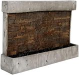 Sunnydaze Ancient Wall 24-Inch Polyresin Wall-Mounted Outdoor Fountain - Electric Submersible Pump - 3-Gallon Water Capacity Brown