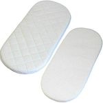 Extra Thick Comfy, Cushy Oval Shape Moses Mattress, Fits Mamas & Papas and Mothercare Moses Baskets (74 x 36)