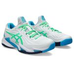 ASICS Mens Court FF 3 White/New Leaf Tennis Shoes - 8 UK (1041A370.103)