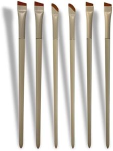 Angled Eyebrow & Eyeliner Brush Set – 6 Ultra-Thin Precision Tools (Curved, Wide & Narrow) for Powder, Gel, Tint & Pomade – Professional Kit for Eyebrows & Eye Makeup