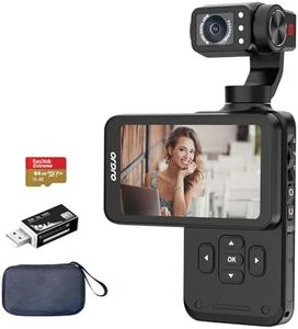 ORDRO M5 Cámara Gimbal 5K vídeos, estabilización de 3 Ejes, Pantalla táctil giratoria de 3,5 Pulgadas, Seguimiento de Rostro/Objeto, cámara de vídeo de visión Nocturna IR para fotografía, Youtube